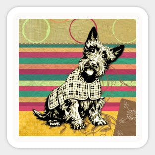 Scottish Terrier Neck Gator Scotty Dog Sticker